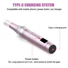 Microcystal Roller Skin Care Pen, Includes 5 Replaceable Nano Heads, Facial Skin Care Tool - Pink - View 4