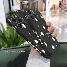 柔雨雏菊图案手机壳，兼容 17 Air 16 16e 15 Pro Max 14 Plus 13 12 11 8 7 X XS XR，以及三星 Galaxy S25 Ultra S24 Plus S23 FE S22 S21 S20 S10 A56 A55 A54 A53 A52 A51 A36 A35 A34 A33 A32 A31 A26 A25 A24 A23 A22 A17 A16 A15 A14 A13 A12 A07 A06 4G 5G，以及小米 15T 14T 13T 12T 11T Pro 15C 14C 13C 12C 10C Note 15 14 13 12 11 10 9 8、Poco F7 M7 X7 F6 X6 M6。适用于华为X5 M5 M5S X4 M4 M3 F3 X3 GT及华为P40 Lite P30 P20 P Smart 2019的防摔软壳 - 黑色 - 查看 3