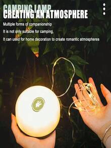 4-In-1 Outdoor Solar Lights, 10M Waterproof String Lights With Retractable Design, LED Flashlight And Camping Lantern Hooks, Warm White Mood Lights For Camping Tents And Yard Decor - 4-in-1 Solar Lamp - View 8