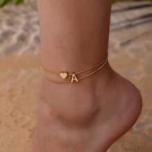 1pc Geometric Minimalist Design Letter Anklet For Women - Multicolor - View 1