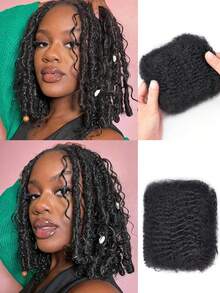 10/12/14 Inch Afro Kinky Curly Hair Bundles, 30g/Pc Natural Black Mixed, Suitable For Dreadlocks, Micro Braids, Braid Repair And Mini Twists - S1 - View 13