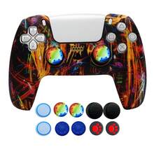 10个PlayStation 5手柄保护套，硅胶套+10个摇杆帽 - 查看 11