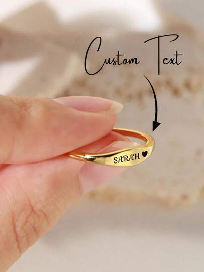 1 pieza Anillo personalizado con nombre, regalo único, anillo de nombre de oro, anillo de aniversario, anillo familiar, regalo para dama de honor, joyería personalizada, anillo de mujer