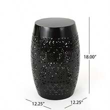 Christopher Knight Home Michelle Mesa de Acento de Hierro Negro con Encaje para Interior - como en la foto - Ver 3