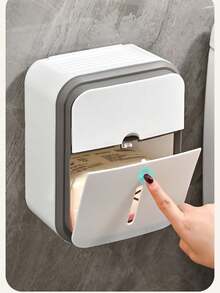This Double-Layer Wall-Mounted Toilet Paper Holder Is Suitable For Bathroom Use. - Multicolor - View 5