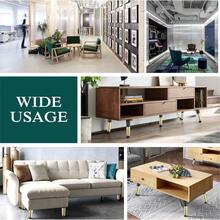 4pcs/Set Metal Furniture Legs, Metal Furniture Replacement Feet, Minimalist Luxury Metal Furniture Sofa Legs, Bathroom Cabinet Feet, Straight & Tapered Leg Style, Black & Gold For TV Stand, Coffee Table, Cabinet - Multicolor - View 8