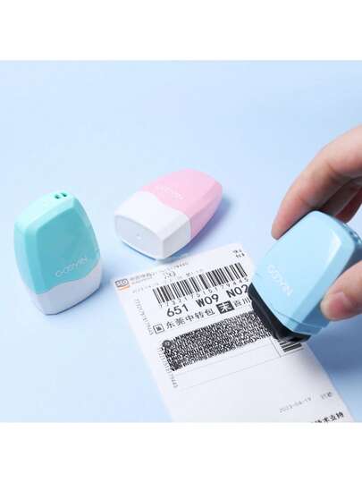 Con dấu bảo mật, bảo vệ quyền riêng tư cá nhân, bút thấm mực dạng lăn để che giấu thông tin nhạy cảm trên bưu kiện và tài liệu, con dấu lăn cảm quang để thấm mực và che khuất thông tin giao hàng riêng tư.