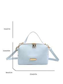 小巧轻便，简约精致，高端现代风格，时尚百搭，2026新款手提包，可斜挎或手提。 - 藍色 - 查看 3