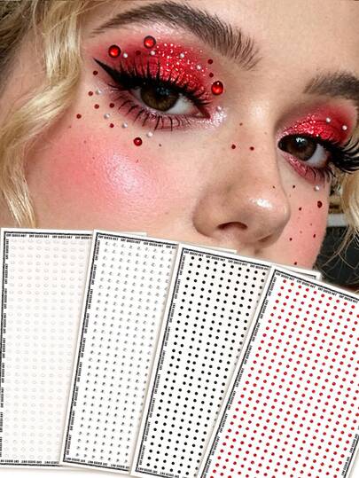 450pcs 2mm Transparent Pure Shiny Multi-Faceted Face Gems Rhinestones, Suitable For Eye Corner/Nail/Face Decoration, For DIY Music Festival, Carnival, Valentine's Day, Y2K Style Party, Daily Decoration, Makeup Party, Ball, Can Be Used For Hair, Eyes, Face, Body Decoration