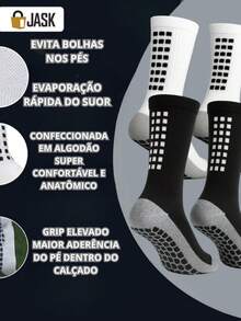 Set Of 3 Breathable Socks For Sports, Training And Running, Non-Slip, Comfortable And Stylish - White-white-white - View 3
