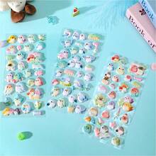 Foam Stickers, Cartoon Animal Bubble Stickers, 3D Phone Case Decorative Stickers, Candy Sealing Stickers - 彩色 - 查看 3