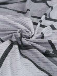 1pc Elastic Sofa Cover, All-In-One Polyester Sofa Slipcover, Knitted Milk Silk All-Season Sofa Cover - Grey - View 7