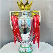 1PC Football Trophy Premier Trophy Model With Ribbons, Football Match Trophy Model, Fan Souvenirs - 1PC - View 8