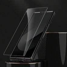 Luxury Business PU Leather Electroplated Case With Ring Holder & Tempered Glass Screen Protector, Full Body Shockproof Protective Cover Compatible With Samsung Galaxy Z Fold 7/6/5/4 - Black - View 9