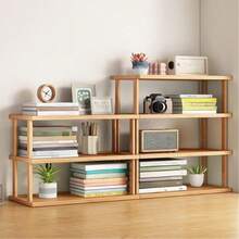 1pc, Elegant Multi-Functional Multi-Layer Bamboo Shoe Rack/Shoe Cabinet/Bookshelf With Natural Wood Grain Finish - Space-Saving, Easy To Assemble, Suitable For Dormitories, Hallways, And Kitchens - Multicolor - View 6