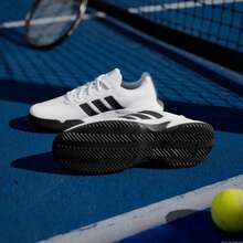 Adidas Men's New GameCourt 2 Tennis Training Shoes - Black and White - View 8