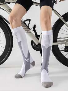 1/2/3 Pairs Compression Socks For Men, Running, Fitness, Jumping Rope, Calf Support, Elastic Long Socks, Couples Socks - Multicolor - View 2