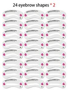 72/48/24pcs Eyebrow Stencil Kit, 24 Types Eyebrow Shaping Template, Eyebrow Mold, Eyebrow Shaping Tool, Eyebrow Makeup Set, Makeup Styling Set, Eyebrow Makeup Set, Eyebrow Shaping Set, 3-Minute Quick Women's Makeup Tool, Makeup And Eyebrow Styling Beauty Tool, Professional Eyebrow Trimming Set And Makeup Styling Auxiliary Tool - Multicolor - View 9