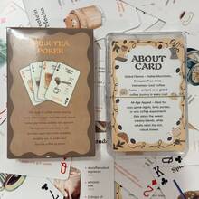 54张鸡尾酒配方扑克牌，附亚克力收纳盒，独特的饮品制作指南卡，适合居家、酒吧、游戏之夜派对，收藏版 - 咖啡棕 - 查看 5