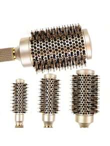 1pc Gold Curling Roller Comb, Professional Styling Comb For Hair Salon, Anti-Static Heat-Resistant Aluminum Tube Ceramic Styling Hair Comb - Multicolor - View 6