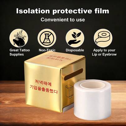1/2pcs Tattoo Aftercare Film - Disposable Protective Film For Microblading, Permanent Makeup, And Tattoo Aftercare - Waterproof, Adhesive-Free Wrap, Suitable For Tattoo Artists And Studios, Eyebrow Tattoo Wrap, Small Tattoo Protective Film, Aftercare Wrap, Eyebrow Tattoo Wrap