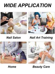 1PC Nail Drill Grinding Bit Holder Box Professional Nail Art Polishing Grinding Drill Bit Holder Display Storage Manicure Tools Box - Clear - View 5
