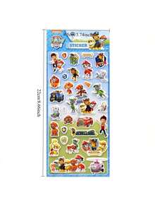 Paw Patrol 汪汪队立大功 1 款随机卡通 3D 泡泡贴纸，学前奖励贴纸，可用于笔记本 - 彩色 - 查看 3