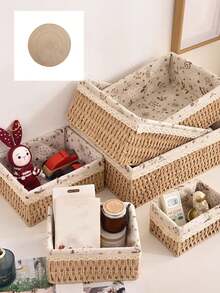 1/3 chiếc (S+M+L) Có và không nắp, 1 giỏ đựng đồ để bàn đan kiểu Bohemian, thích hợp để đựng chìa khóa và các vật dụng nhỏ, bộ giỏ đựng đồ để bàn cà phê, có thể đựng mỹ phẩm, chìa khóa, đồ ăn nhẹ, phòng khách, tiền sảnh, nhà cửa, hộp đan, giỏ đựng đồ trang trí, hộp đựng quà tặng trang trí ngày lễ, giỏ đựng đồ tái sử dụng, thích hợp để đựng văn phòng phẩm, tủ quần áo, đồ chơi, mỹ phẩm, giỏ đựng đồ để bàn, giỏ quà tặng lý tưởng. - Màu be - Xem 9