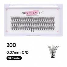 ARISON 12排240簇DIY假睫毛，自然妆效，睫毛嫁接用品，蓬松柔软轻盈，在家即可DIY - D - 查看 2