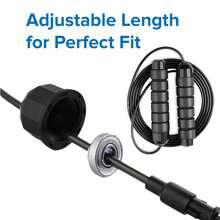 RAVIAN Jump Rope – Tangle-Free PVC Coated Steel Cable With Ball Bearings, Foam Handles For Boxing, HIIT, Cardio, MMA & Full-Body Home Gym Training - Black - View 6