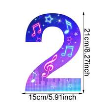 Trang trí bàn tiệc sinh nhật số 1-9, chủ đề nhạc KPOP, hình tổ ong, thích hợp cho tiệc sinh nhật và kỷ niệm. - Nhiều màu - Xem 4