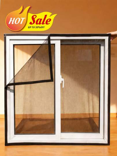 Dual-Sided No-Drill Window Screen – Nano PP Mesh Mosquito Net, Breathable & Kid- Insect Fly Barrier, Easy DIY Installation For Sliding Windows, Reusable & Washable Home Protection