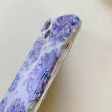 Handpainted Oil Painting Glass Cup, Compatible With IPhone 17/17 Air/17 Pro/17 Pro Max/16/16 Pro/16 Plus/16 Pro Max/15 Pro Max/15 Pro/15/14 Pro Max/14 Pro/14/13 Pro Max/13 Pro/13/12 Pro Max/12 Pro/15/15 Pro Max, Artist: Namami Wataru - 紫色和藍色油畫花卉 - 查看 6