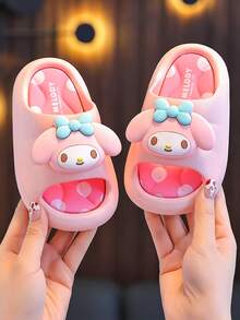 SANRIO 1 par sommartofflor för barn, halkfria inomhustofflor för pojkar och flickor, storlekar från småbarn till stora barn - Rosa - Visa 5