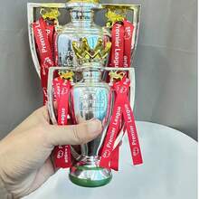 1PC Football Trophy Premier Trophy Model With Ribbons, Football Match Trophy Model, Fan Souvenirs - 1PC - View 3