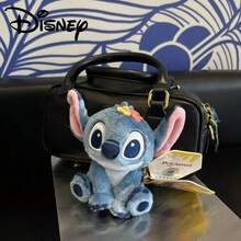 Disney 1个莉萝与史迪奇官方卡通毛绒挂件，可作包包装饰或生日礼物 - 藍色 - 查看 4
