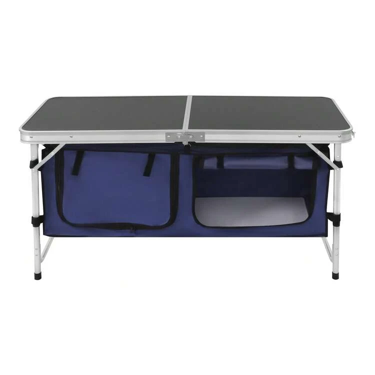 Folding Camping Table, Foldable & Portable Camping Table, Folding Camping Table With Adjustable Legs - màu đen - Xem 9