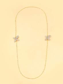 1 chiếc dây chuyền mặt lá đính đá lấp lánh gợi cảm, quà tặng trang sức cho bạn bè. - lá cây - Xem 7