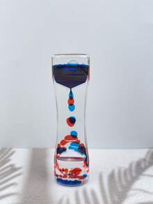 1 pieza Temporizador de líquido acrílico - Temporizador de gota de aceite de doble color - Temporizador decorativo para escritorio, estantería y mesita de noche - Sin batería - Regalo único para el Día de la Madre y el Día de San Valentín - Multicolor - Ver 16
