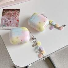 Funda para auriculares con diseño de teñido anudado, funda para auriculares IMD adecuada para AirPods 1/2/3/4/Pro - Blanco - Ver 8