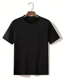 Camiseta de moda con diseño divertido de corazón y texto "LOVE"‌ - Negro - Ver 2
