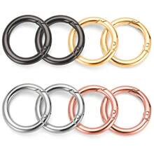 8pcs Metal O-Ring Spring Keychain, Suitable For Key Chains, Wallets, Handbags, Lanyards, Pet Clips, DIY Crafts And Gift Making Accessories (2 Sizes) - Spring Coil - View 7