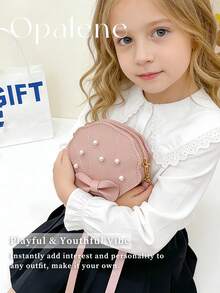 Cute Bow-Tied Pearl Shoulder Crossbody Bag, Cartoon Seashell Shape Mini Shell Bag,Princess Handbags, Messenger Casual Coin Purse, Fashionable Simple Faux Pearl Handle Bag, Travel Essentials, School Supplies, Travel Accessories - 彩色 - 查看 9