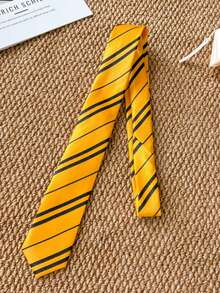 1件时尚棕色格子领带，复古2026新款腰带，优雅裤装/服装配饰 - 彩色 - 查看 5