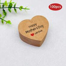 100PCS Heart Shaped Bronzing Labels With "Happy Mother's Day" Lettering For Mother's Day, Party Favors & Gift Box Decor - Multicolor - View 15