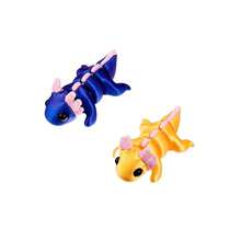 2/4 Pcs 3D Printed Fidget Axolotl Toy 3D Printed Axolotl Toy Flexible Cute Articulating Pet Stress Relief Fidget Toys For Play And Display - Multicolor - View 9