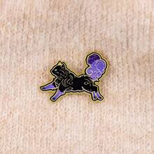 Cute Black Cats Raccoon Enamel Pins Animals Leopard Penguin Owl Brooch Lapel Pin Badge On Backpack Clothing Accessories Fashion Jewelry Gifts - Gold - View 11