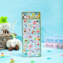 Foam Stickers, Cartoon Animal Bubble Stickers, 3D Phone Case Decorative Stickers, Candy Sealing Stickers - 彩色 - 查看 9