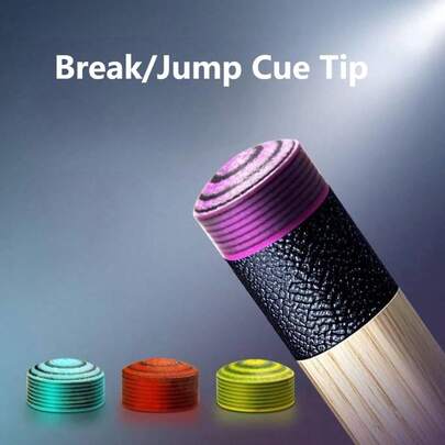 2Pcs 14mm Billiards Break/Jump Cue Tip,High Hardness,Hard Material, For Break And Jump Use Only