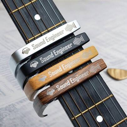 High-Quality Zinc Alloy Guitar Capo - Suitable For Acoustic Guitar / Electric Guitar / Classical Guitar / Ukulele | 4 Colors Available (Black / Silver / Gold / Brown) | Durable Tuning Tool For Musicians | Guitar Accessories | Musical Instrument Accessories | Portable Accessory | Precision Mechanical Design. Best For Guitarists, Back To School Gift, Birthday Gift, Mother's Day Gift, Gift For Music Lovers.